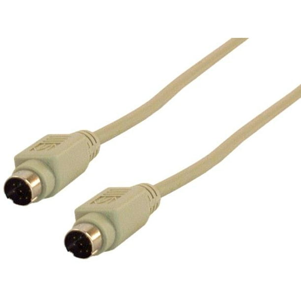 6 Conductor Straight PCCONNECT PS/2 Male Cable MiniDin6 Male 10 feet Cable 6 Conductor Straight PCCONNECT PS/2 Male Cable MiniDin6 Male 10 feet Cable
